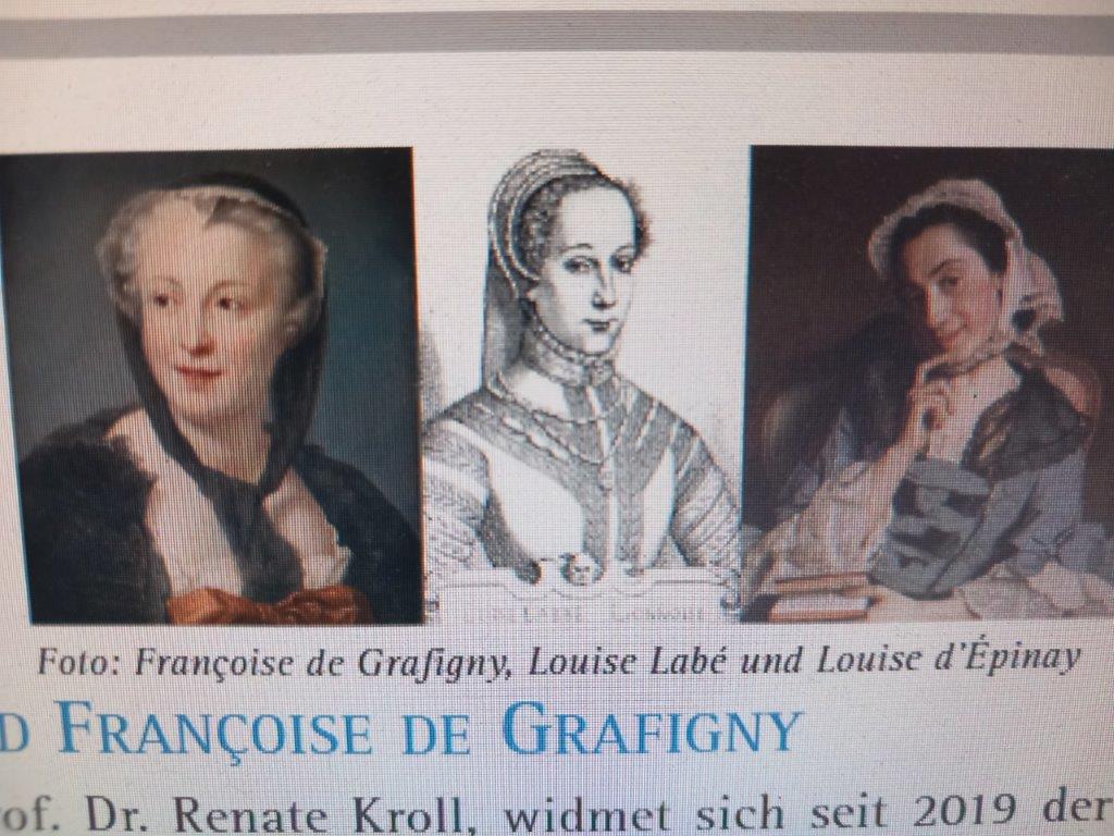 Femmes de lettres -  Françoise de Grafigny, Louise Labé und Louise d'Épinay